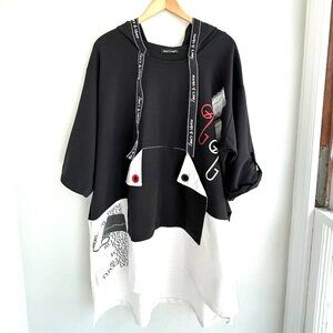 Maya Longa by Darkwin Hooded Tunic Plus Size 2